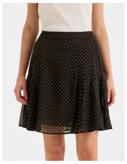 Review Zoe Spot Mini Skirt in Black