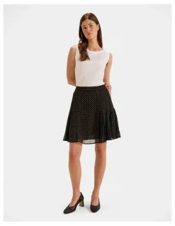Review Zoe Spot Mini Skirt in Black