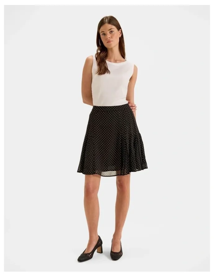 Review Zoe Spot Mini Skirt in Black