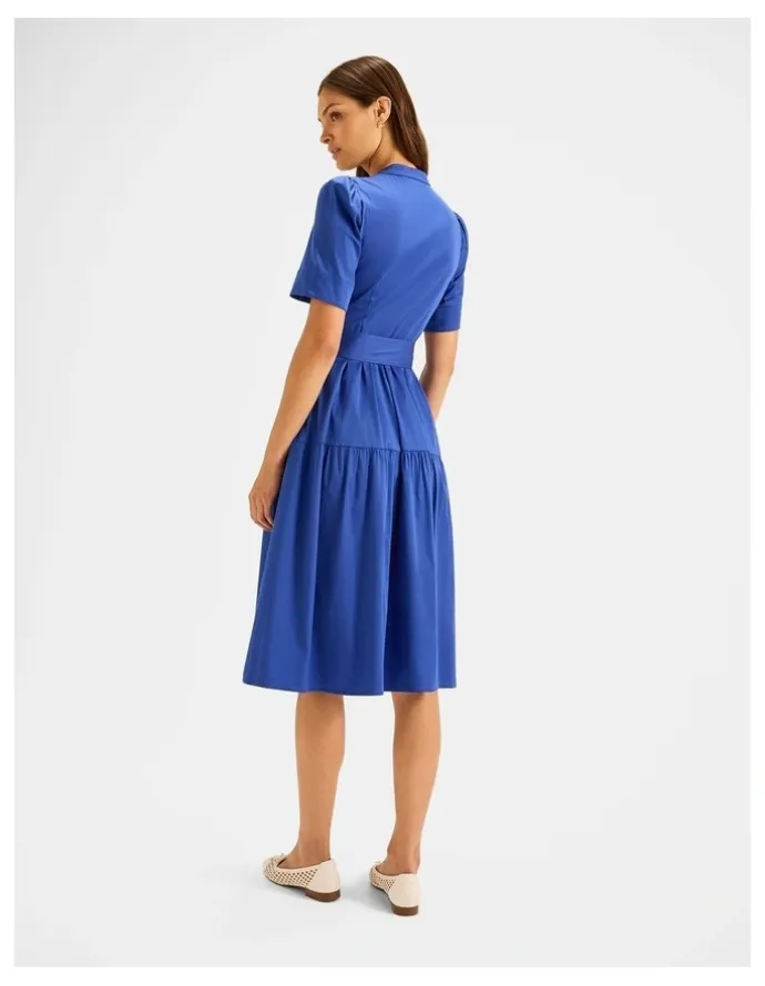 Review Daniella Shirt Dress in Klein Blue