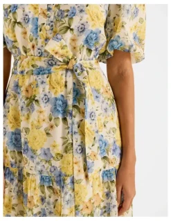 Review Elba Midi Dress in Ivory