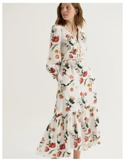 Review Gardenia Maxi Dress in Ivory