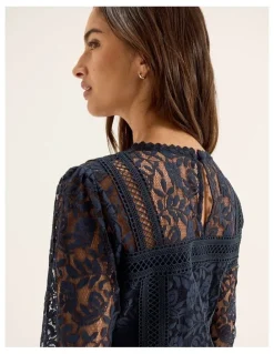 Review Lacie Long Sleeve Dress in Ink