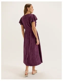Review Lotus Midi Dress in Plum