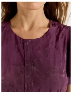 Review Lotus Midi Dress in Plum