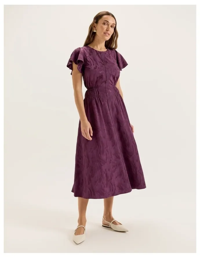 Review Lotus Midi Dress in Plum