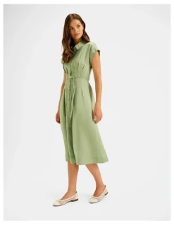 Review Marine Shirt Dress in Spring Green