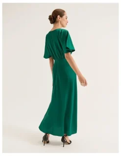 Review Montreal Sleeved Dress in Emerald