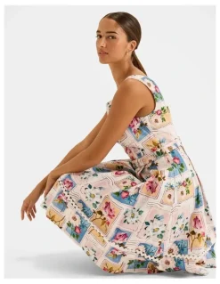 Review Postcards Pleated Dress in Ivory