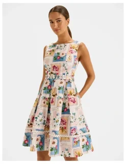 Review Postcards Pleated Dress in Ivory