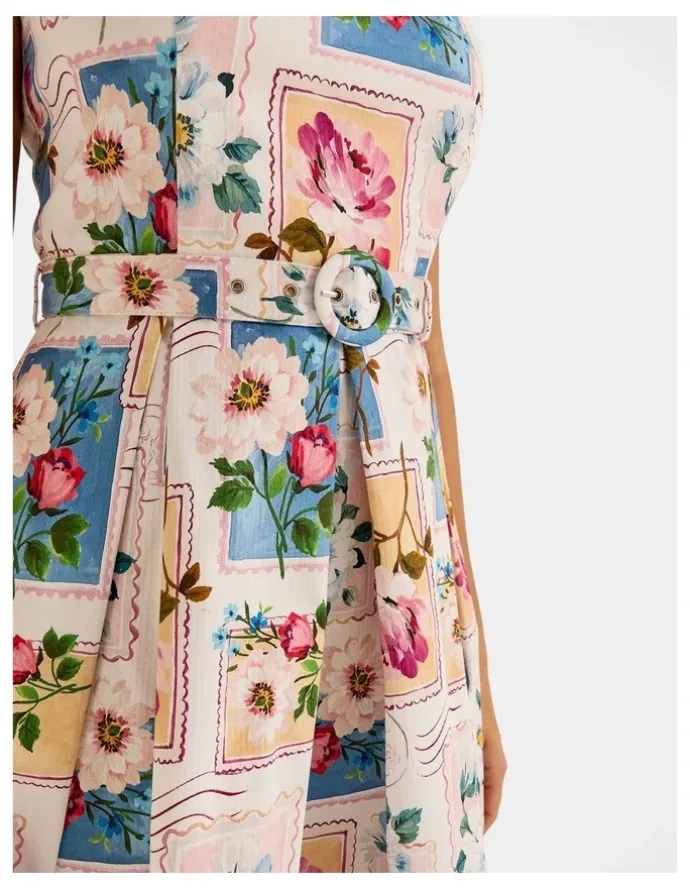 Review Postcards Pleated Dress in Ivory