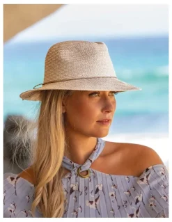 Rigon Avoca Flexibraid Fedora Hat in Oatmeal