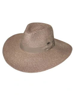 Rigon Fiona Wide Brim Fedora Hat In Sandstone