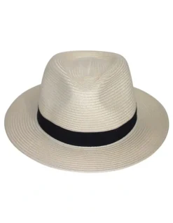 Rigon Pana Mate Flexibraid Fedora Hat in Ivory