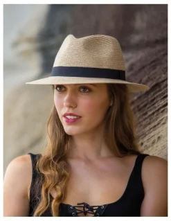 Rigon Pana Mate Flexibraid Fedora Hat in Natural