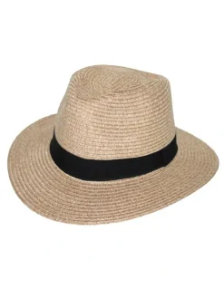 Rigon Pana Mate Flexibraid Fedora Hat in Natural