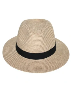 Rigon Pana Mate Flexibraid Fedora Hat in Natural