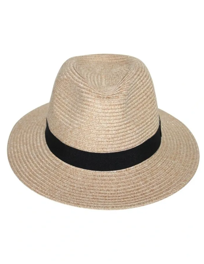 Rigon Pana Mate Flexibraid Fedora Hat in Natural