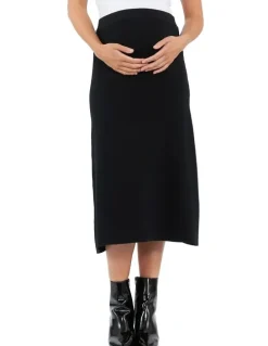 Ripe A-Line Knit Skirt in Black