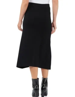 Ripe A-Line Knit Skirt in Black
