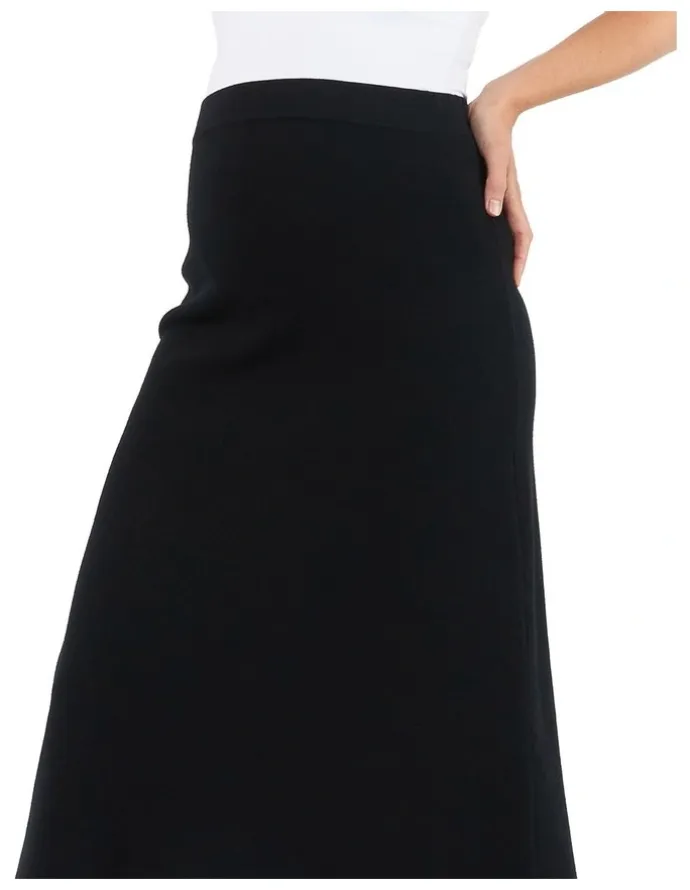 Ripe A-Line Knit Skirt in Black