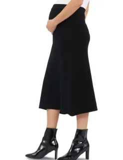 Ripe A-Line Knit Skirt in Black