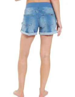 Ripe Baxter Boyfriend Short in New Blue