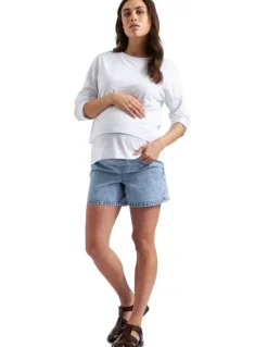 Ripe Brooklyn Denim Short in Light Wash