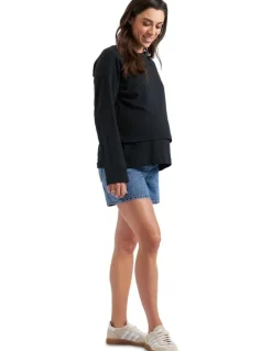 Ripe Brooklyn Denim Short in Mid Wash