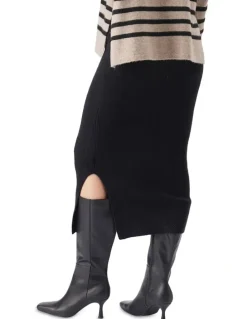 Ripe Dani Knit Skirt in Black
