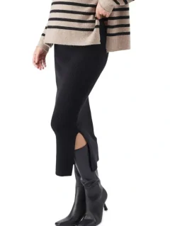 Ripe Dani Knit Skirt in Black