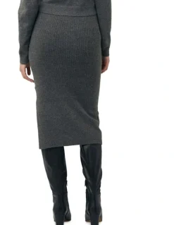Ripe Dani Knit Skirt in Charcoal