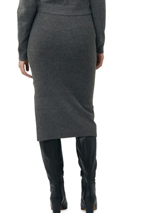Ripe Dani Knit Skirt in Charcoal