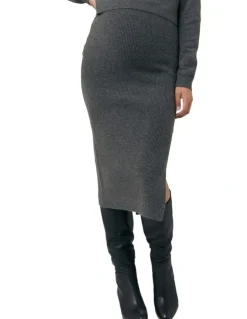 Ripe Dani Knit Skirt in Charcoal