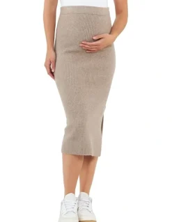 Ripe Dani Knit Skirt in Latte
