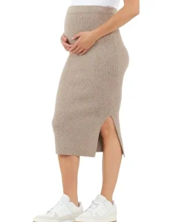 Ripe Dani Knit Skirt in Latte