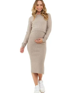 Ripe Dani Knit Skirt in Latte