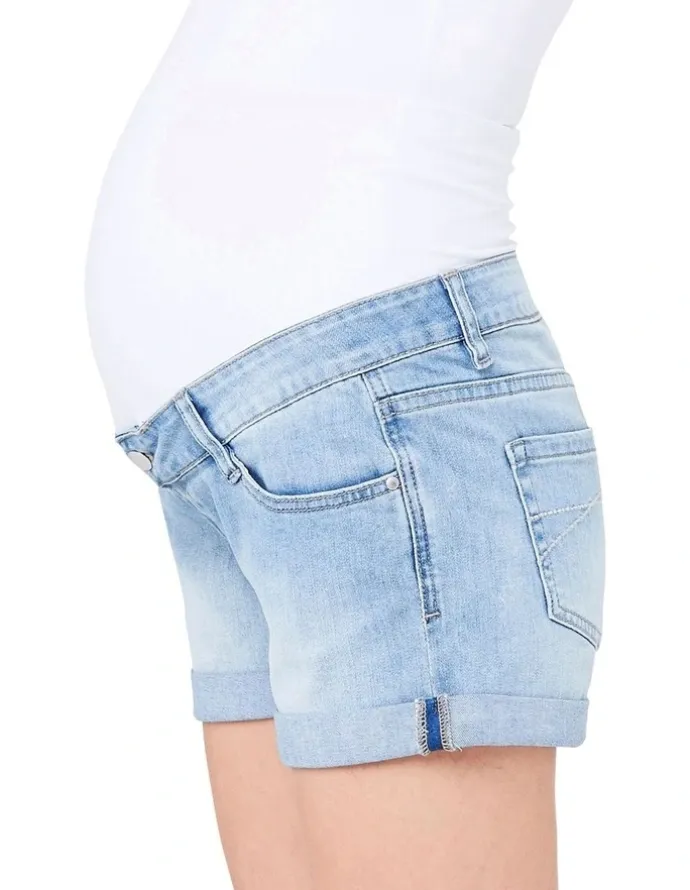 Ripe Denim Shorty Shorts in Light Wash