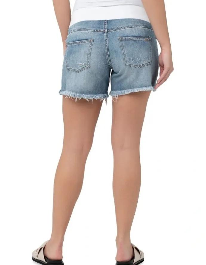 Ripe Distressed Denim Short in Blue