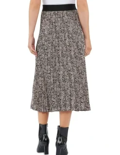 Ripe Florence Pleat Skirt in Black/Pink