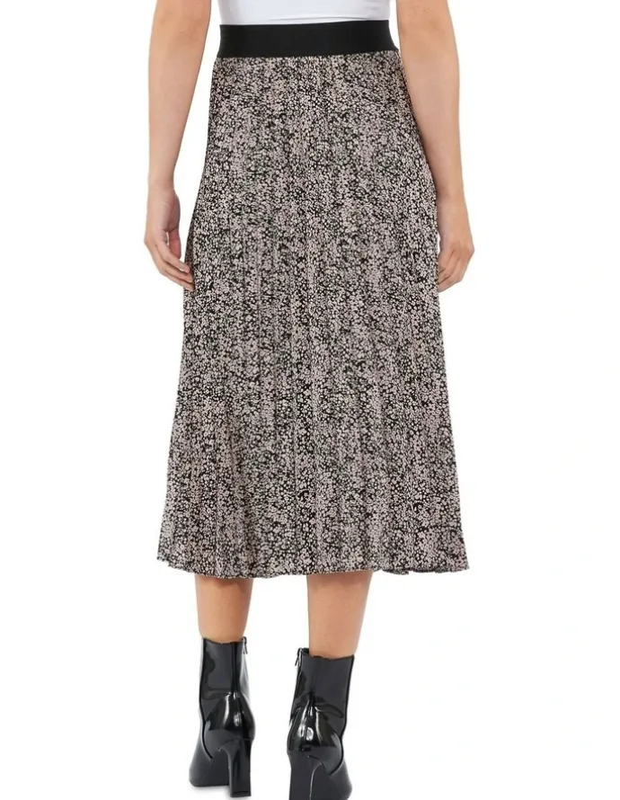 Ripe Florence Pleat Skirt in Black/Pink