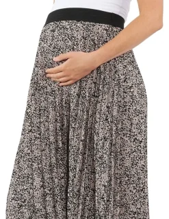Ripe Florence Pleat Skirt in Black/Pink