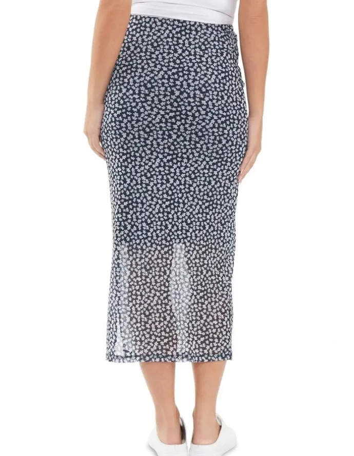 Ripe Kara Mesh Skirt in Navy