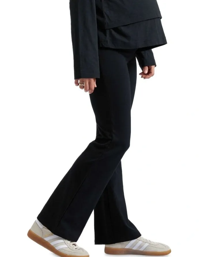 Ripe Organic Jersey Flare Pant in Black