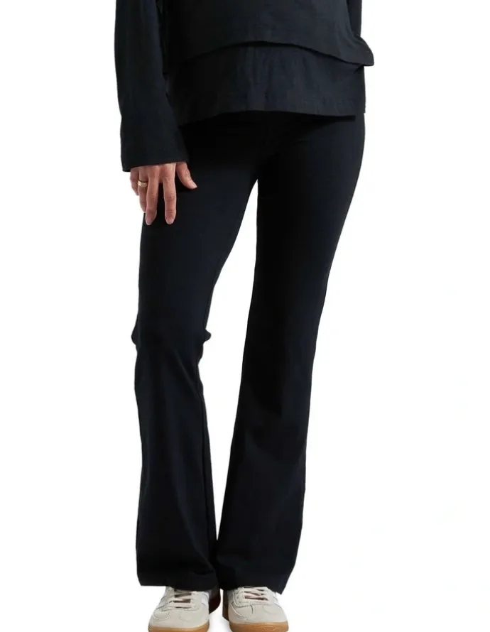 Ripe Organic Jersey Flare Pant in Black