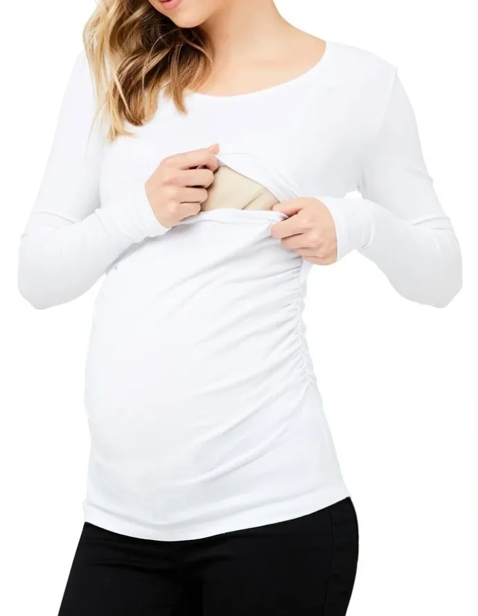 Ripe Organic Nursing Top in White
