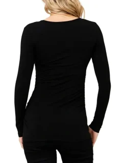 Ripe Organic Nursing Top in Black