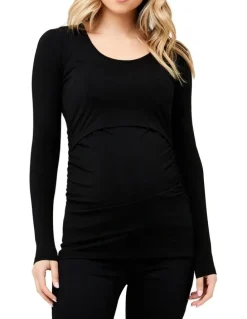 Ripe Organic Nursing Top in Black