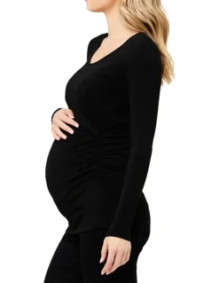 Ripe Organic Nursing Top in Black