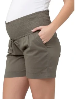 Ripe Philly Cotton Shorts in Moss